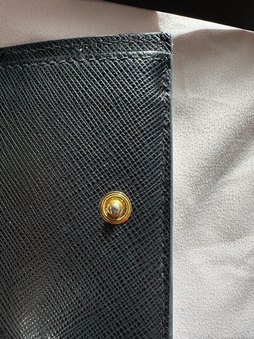 PRADA プラダ　サフィアーノ　ブラック 三つ折り財布