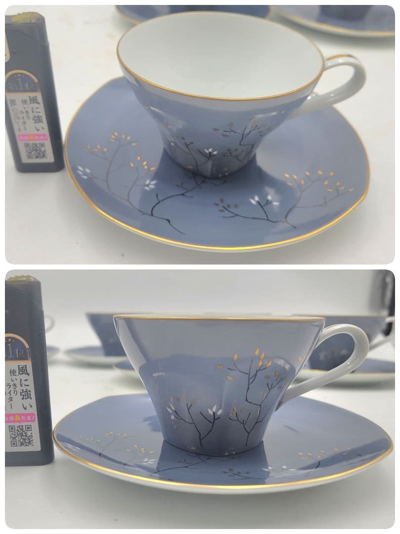 オールドノリタケ　カップ&ソーサー6客　金彩　1954～1966年製