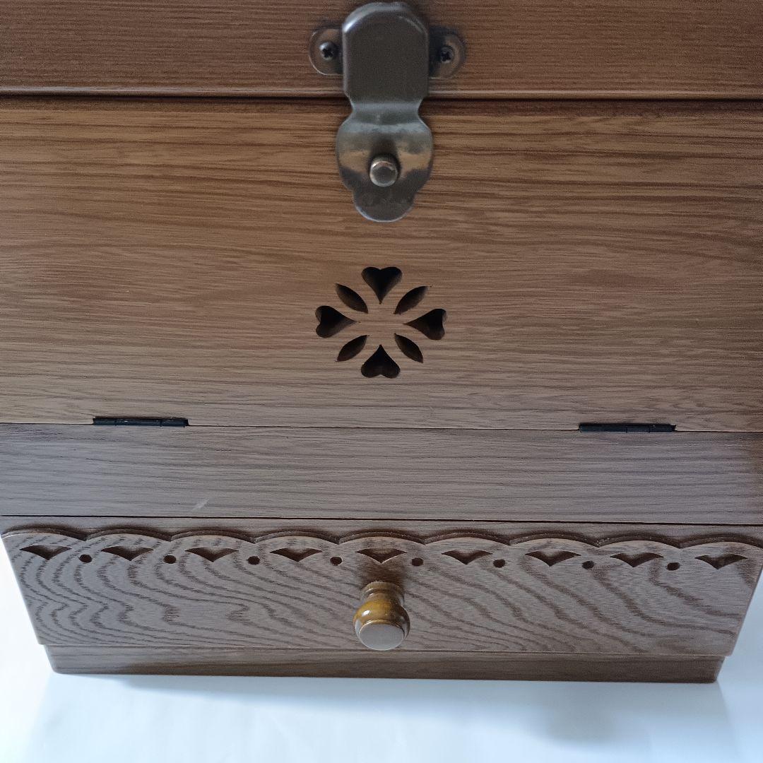 パリの雑貨屋 メイクボックス 木製鏡付