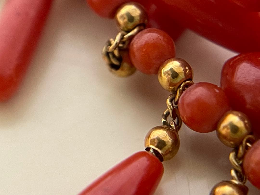 K18 赤サンゴ 珊瑚 ブローチ 飾り