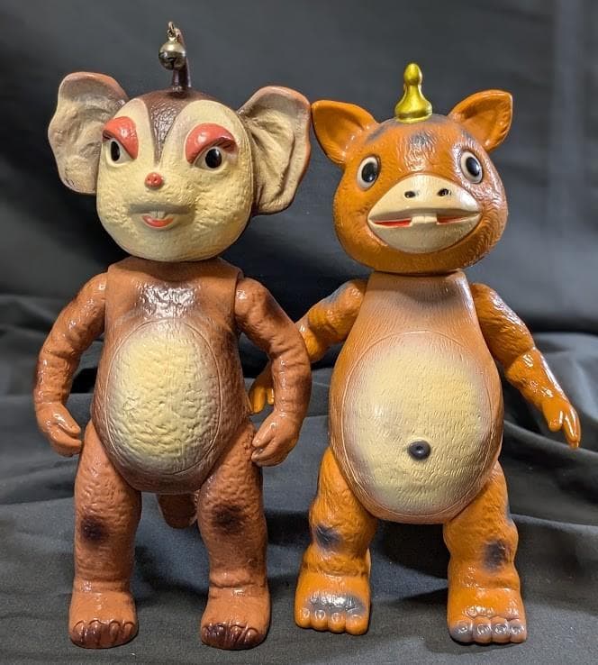 ブースカ＆チャメゴン（イヌクマ）ソフビフィギュア２体セット