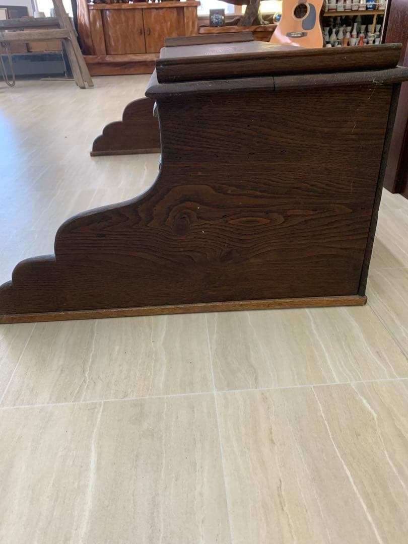 木製座卓 2引き出し付き　アンティーク学習机