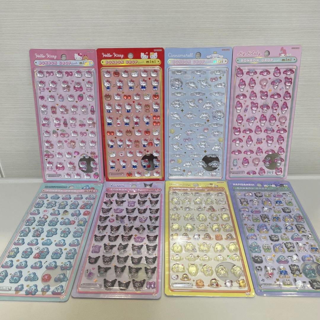 【正規品】ボンボンドロップシール mini ミニ サンリオ 8種 コンプリート