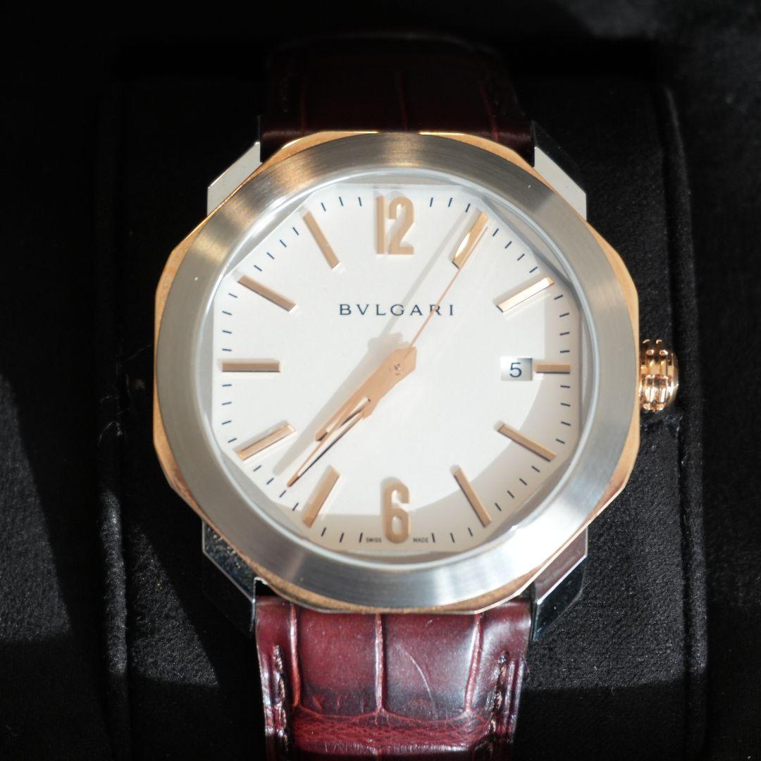 【美品・正規保証書付】ブルガリ オクト ローマ 102703 使用数回程度