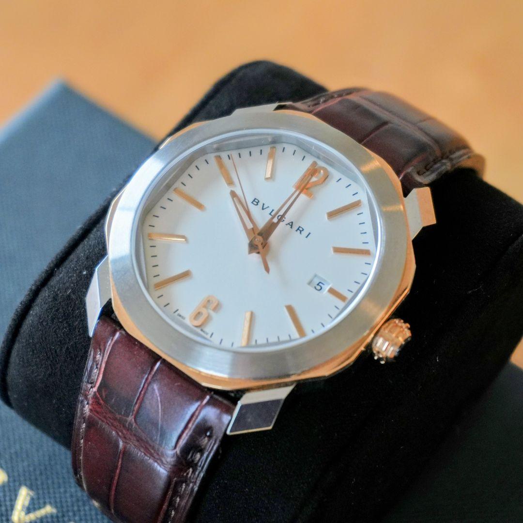 【美品・正規保証書付】ブルガリ オクト ローマ 102703 使用数回程度
