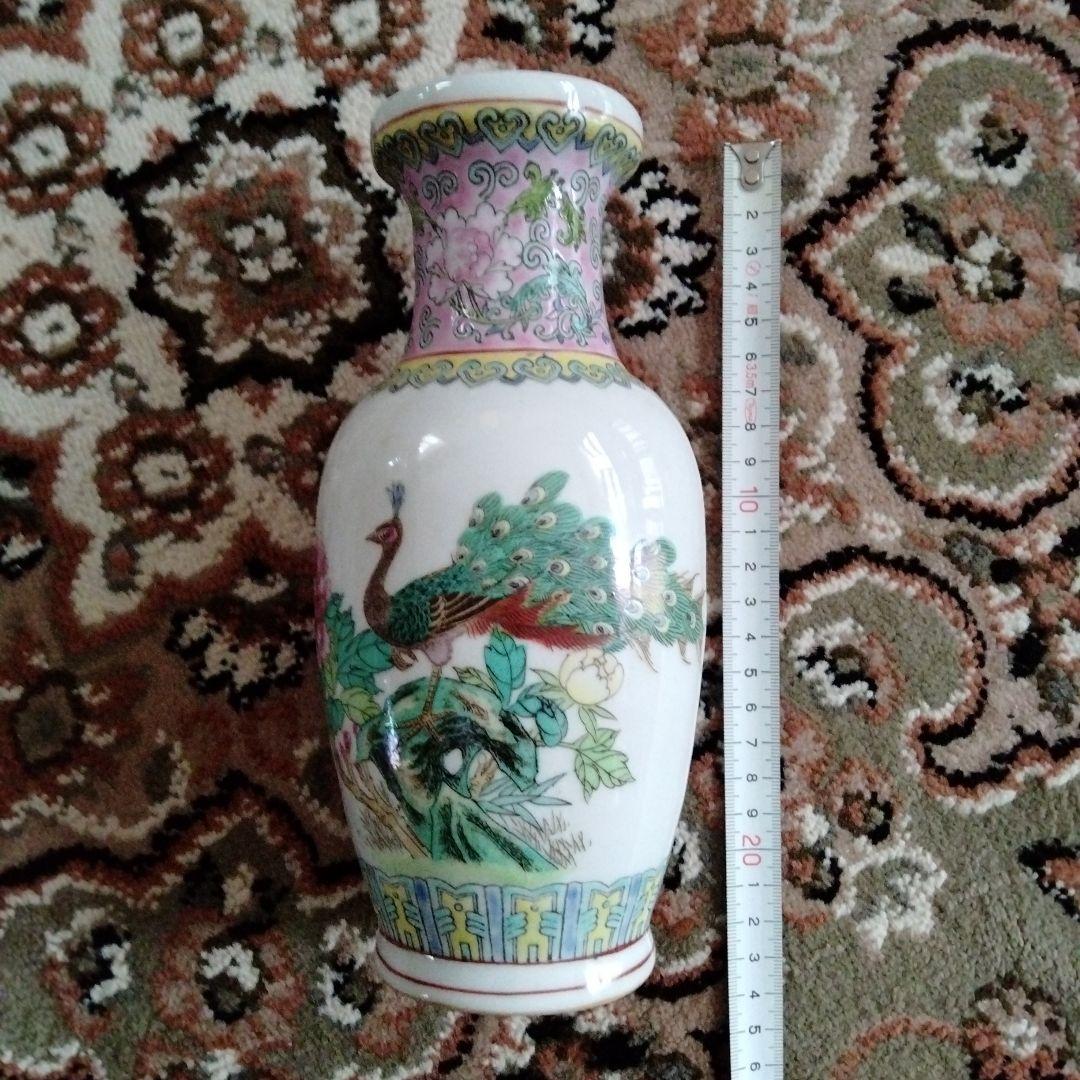 貴重中国骨董陶芸中国七十年代景徳鎮最高級手造り陶磁器 国営手工精製花瓶　 在銘