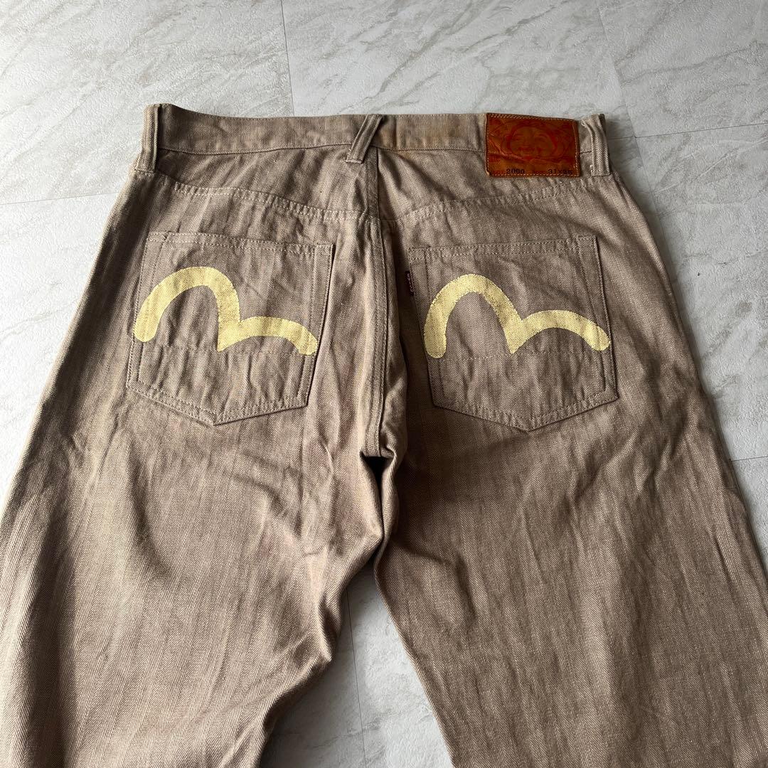 EVISU エヴィス パンツ ベージュ 31×35 2000
