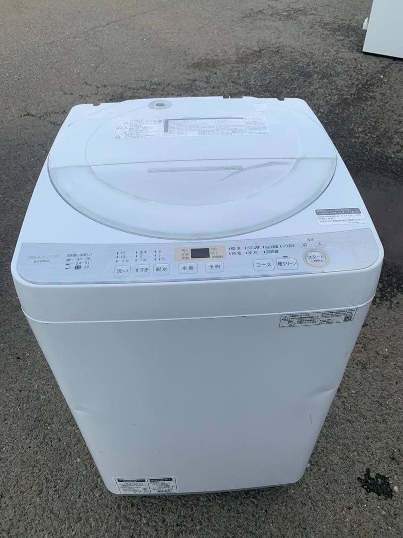 ♻️送料設置無料　SHARP 電気洗濯機　ES-GE6C-W