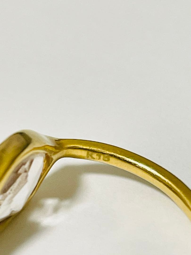 K18イエローゴールド モルガナイト リップリング