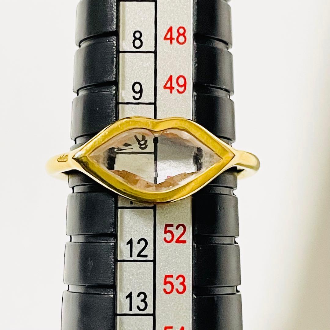 K18イエローゴールド モルガナイト リップリング