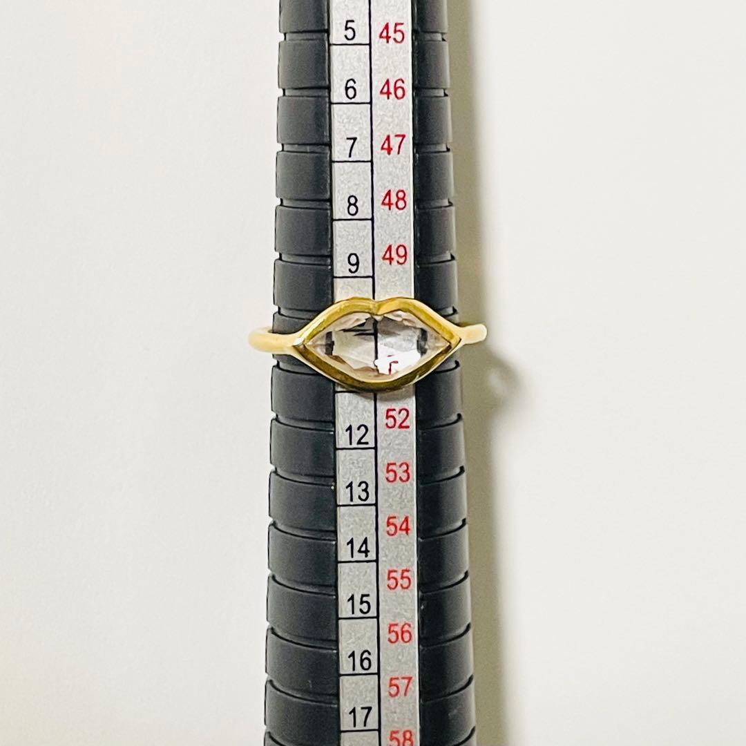 K18イエローゴールド モルガナイト リップリング