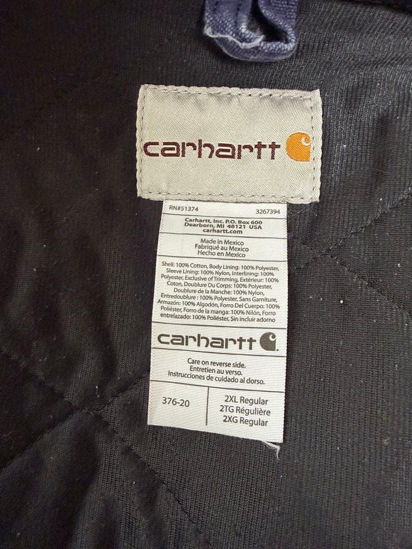 Carhartt ネイビー フード付きジャケット