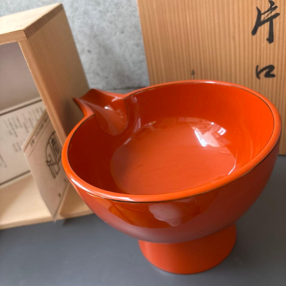 漆器 木製 汁椀 お椀　朱塗り　漆芸　片口　汁次　汁注　漆塗り　古民具　民藝