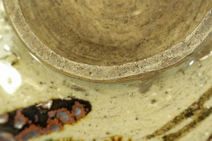 古美術 乾山 鉄絵 菓子鉢 仕服付 茶道具伝来(ZE590)