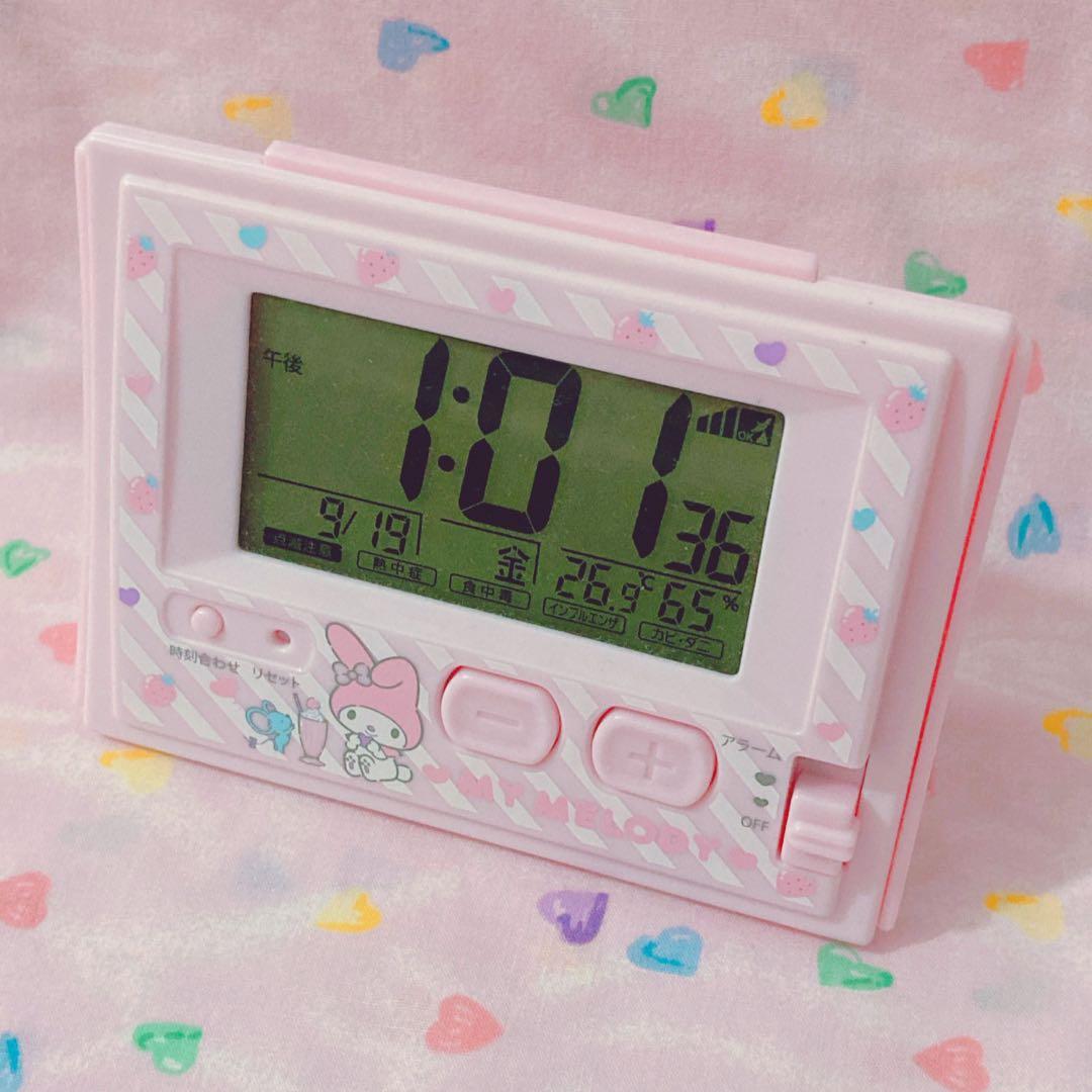 ♡マイメロディ 電波クロック デジタル目覚まし時計 サンリオ レトロファンシー♡