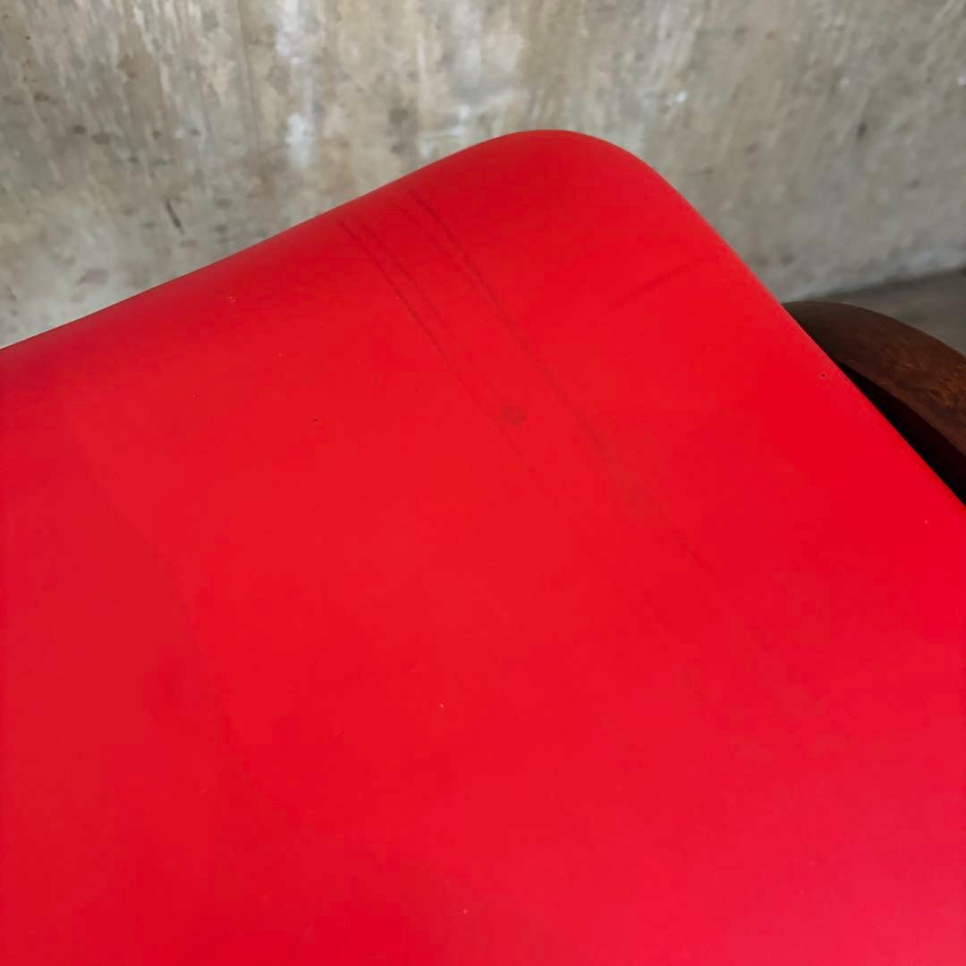 秋田木工　スタッキングスツール　レッド　剣持勇　曲木　②