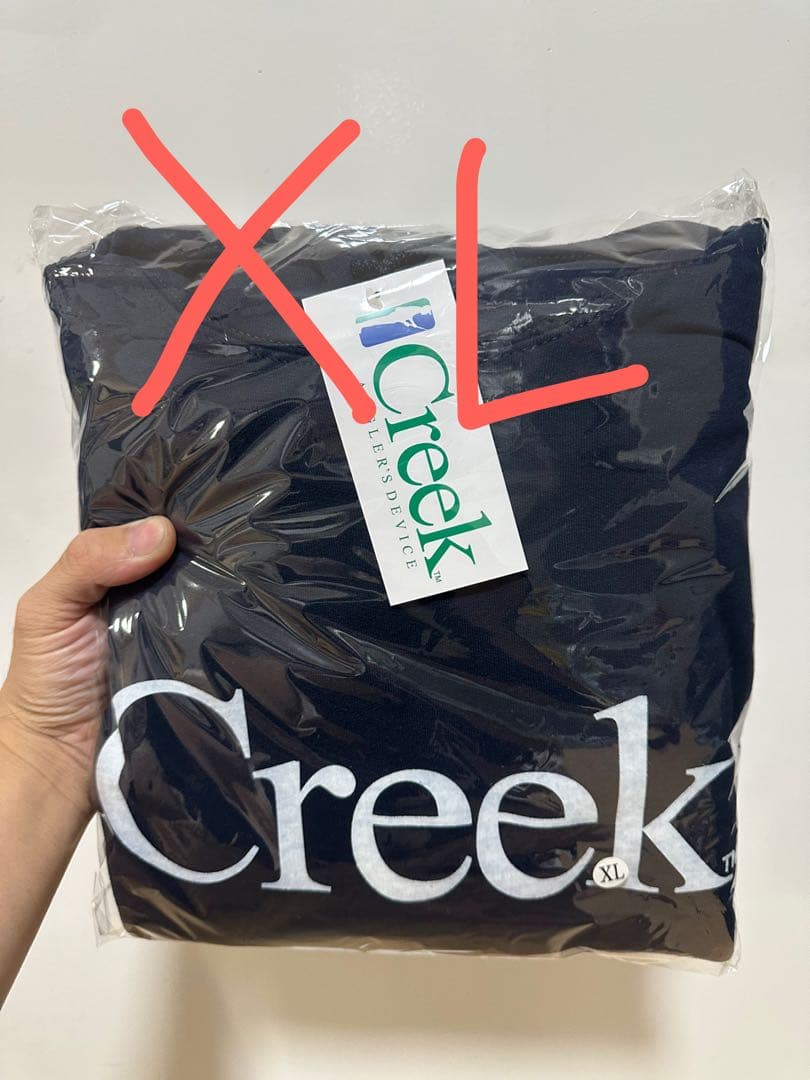 Creek フード付きパーカー XL ネイビー 商品はこれ以上値引きできません