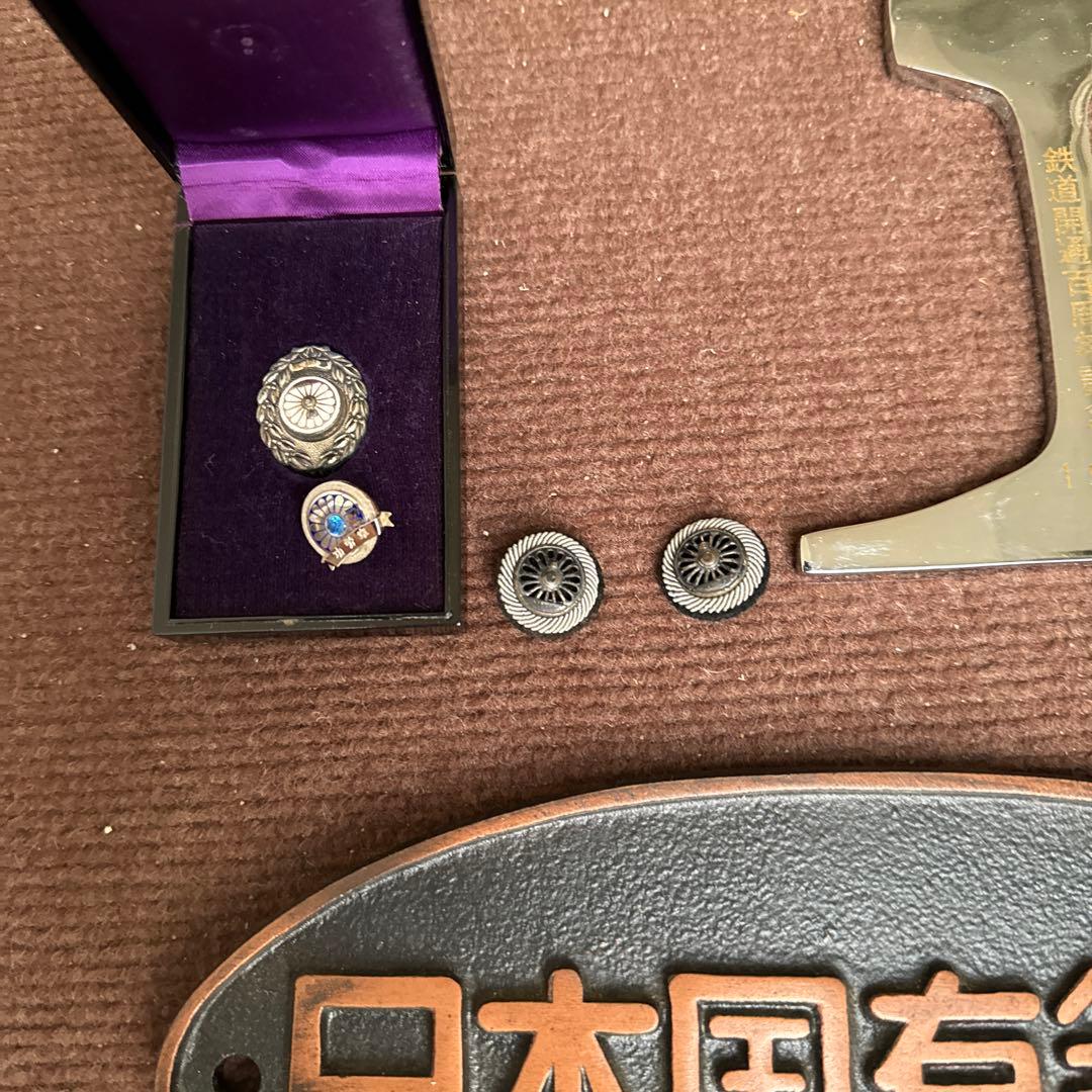 鉄道グッズ　コレクション　置物、タイ、褒賞バッチ