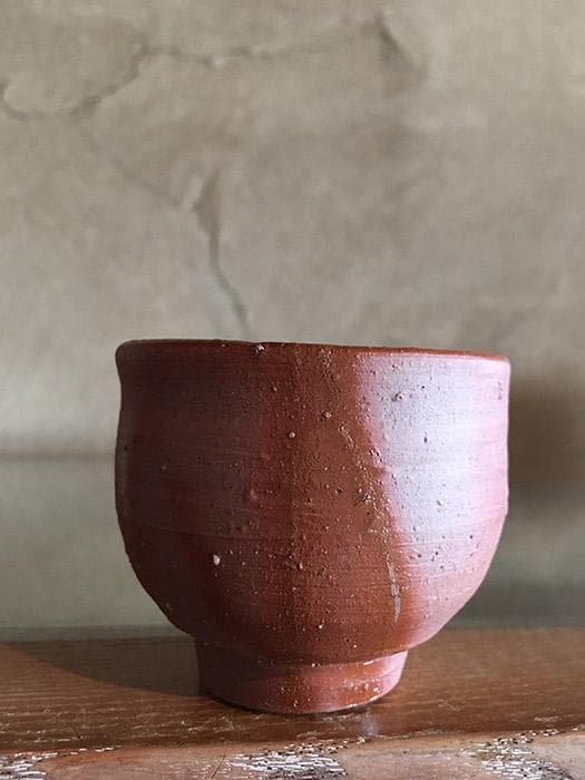 人間国宝 藤原雄 ぐい呑 備前焼 酒器 中古 古物 骨董 19.02.27-1.