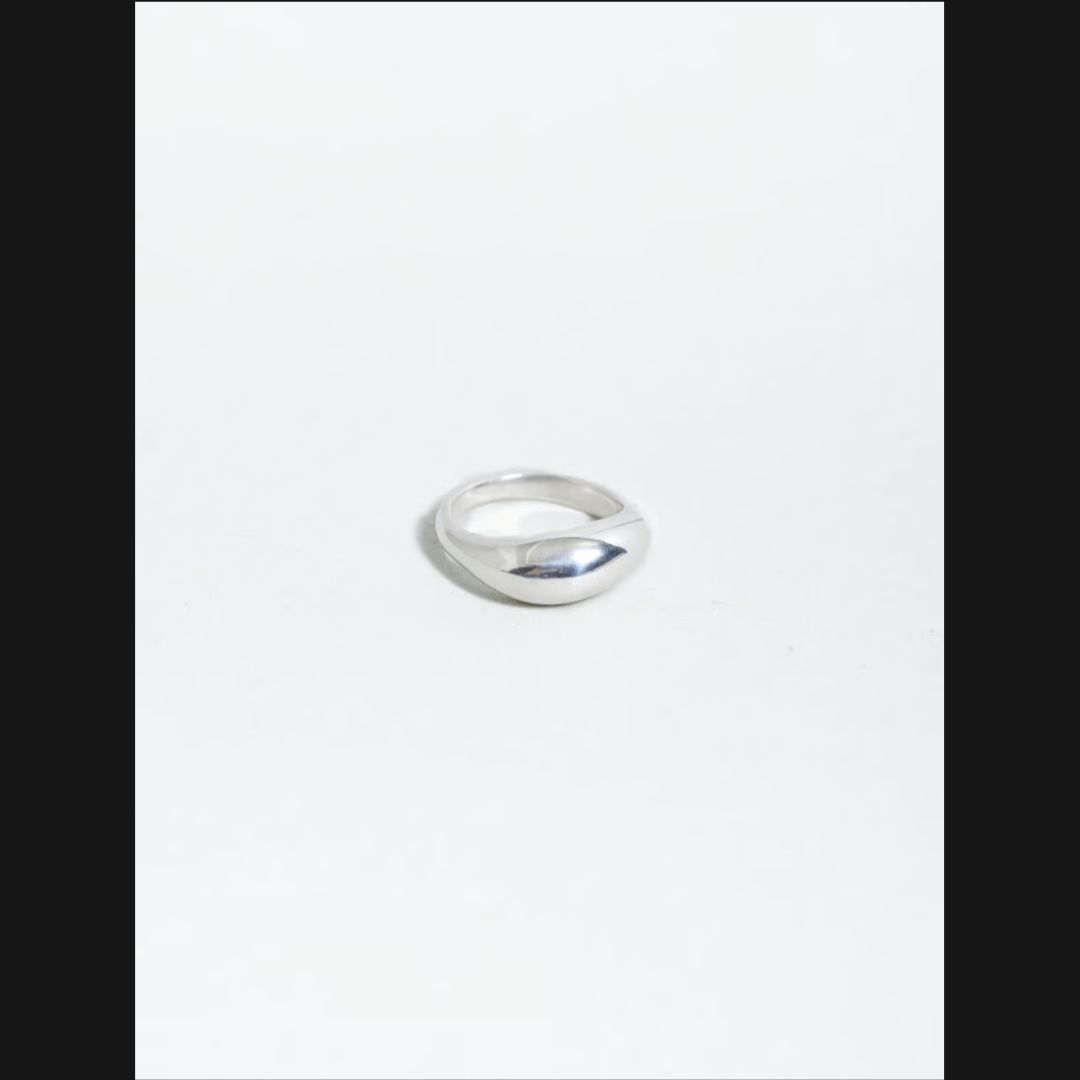 【OX JEWELRY】Silver Curve Pinky Ring