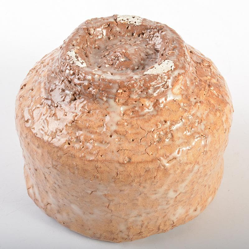 萩焼　十世　坂高麗左衛門　茶碗　銘「瑞年」　宗左（惺斎）極め箱　V　R7454