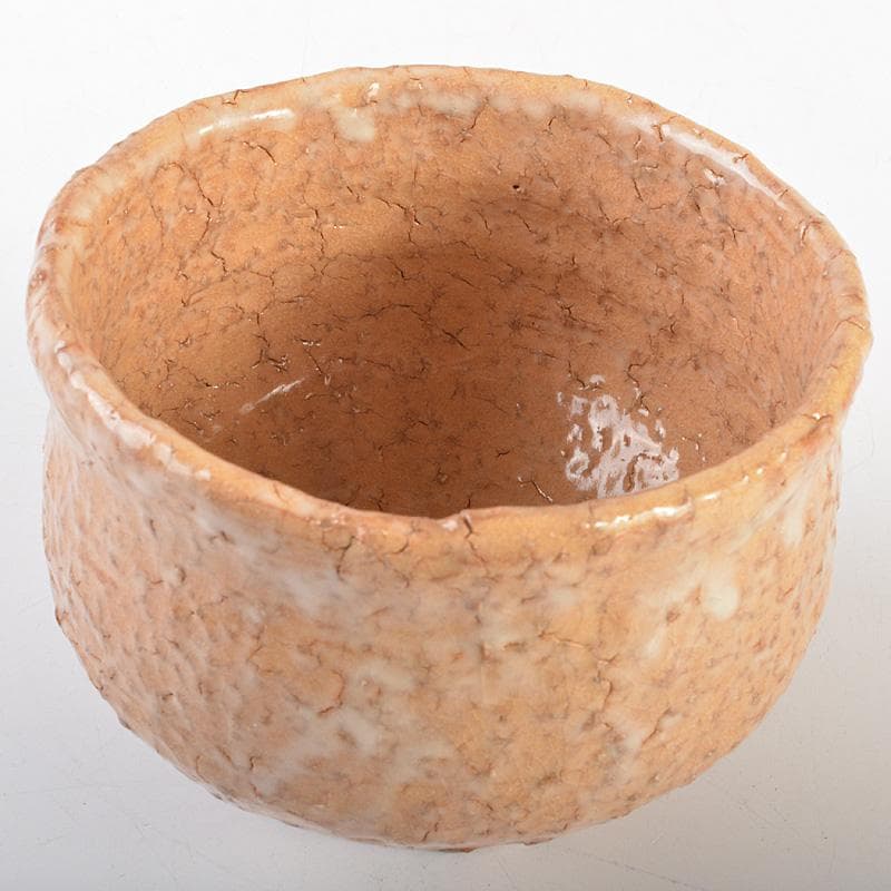 萩焼　十世　坂高麗左衛門　茶碗　銘「瑞年」　宗左（惺斎）極め箱　V　R7454