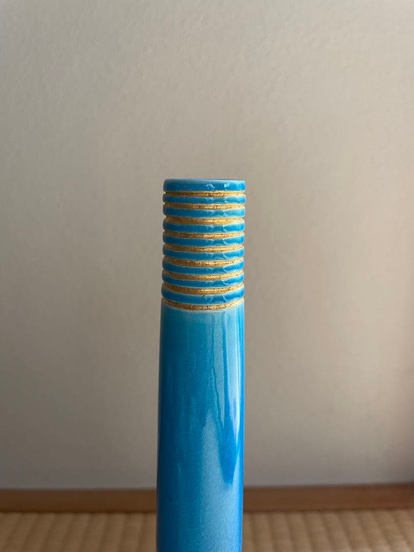 茶道具 永楽善五郎　交趾鶴首 花入