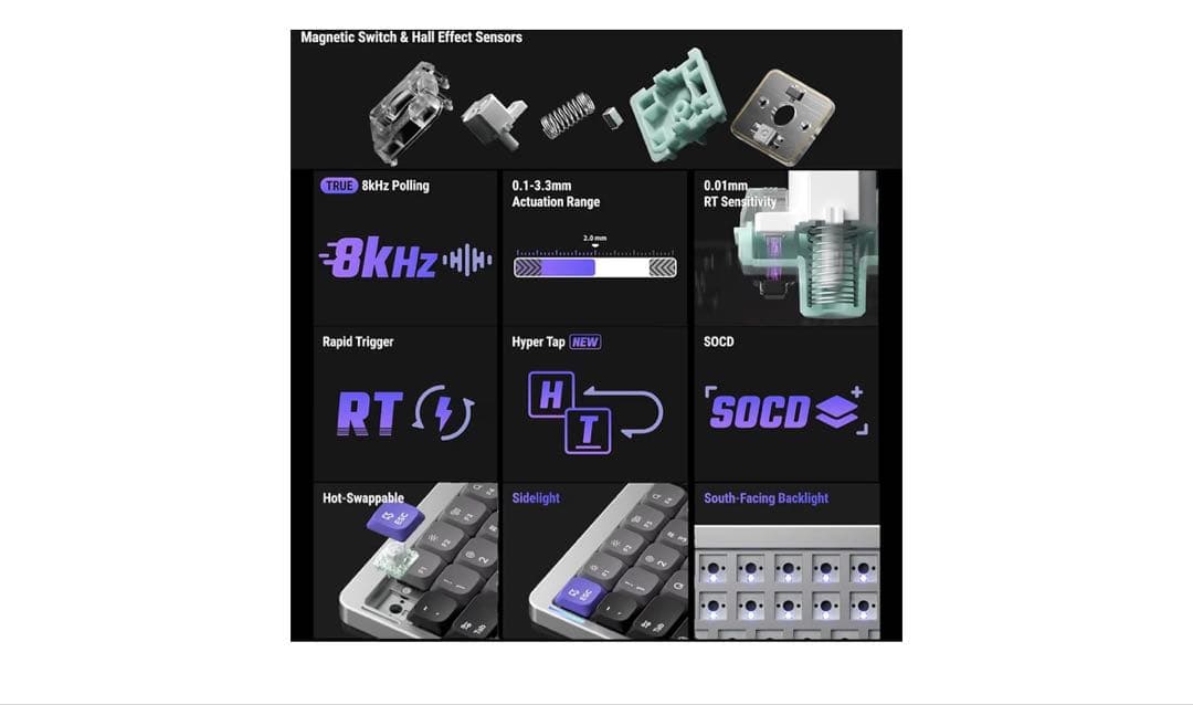 キーボード Nuphy Air 75 HE magnetic jade pro switch
