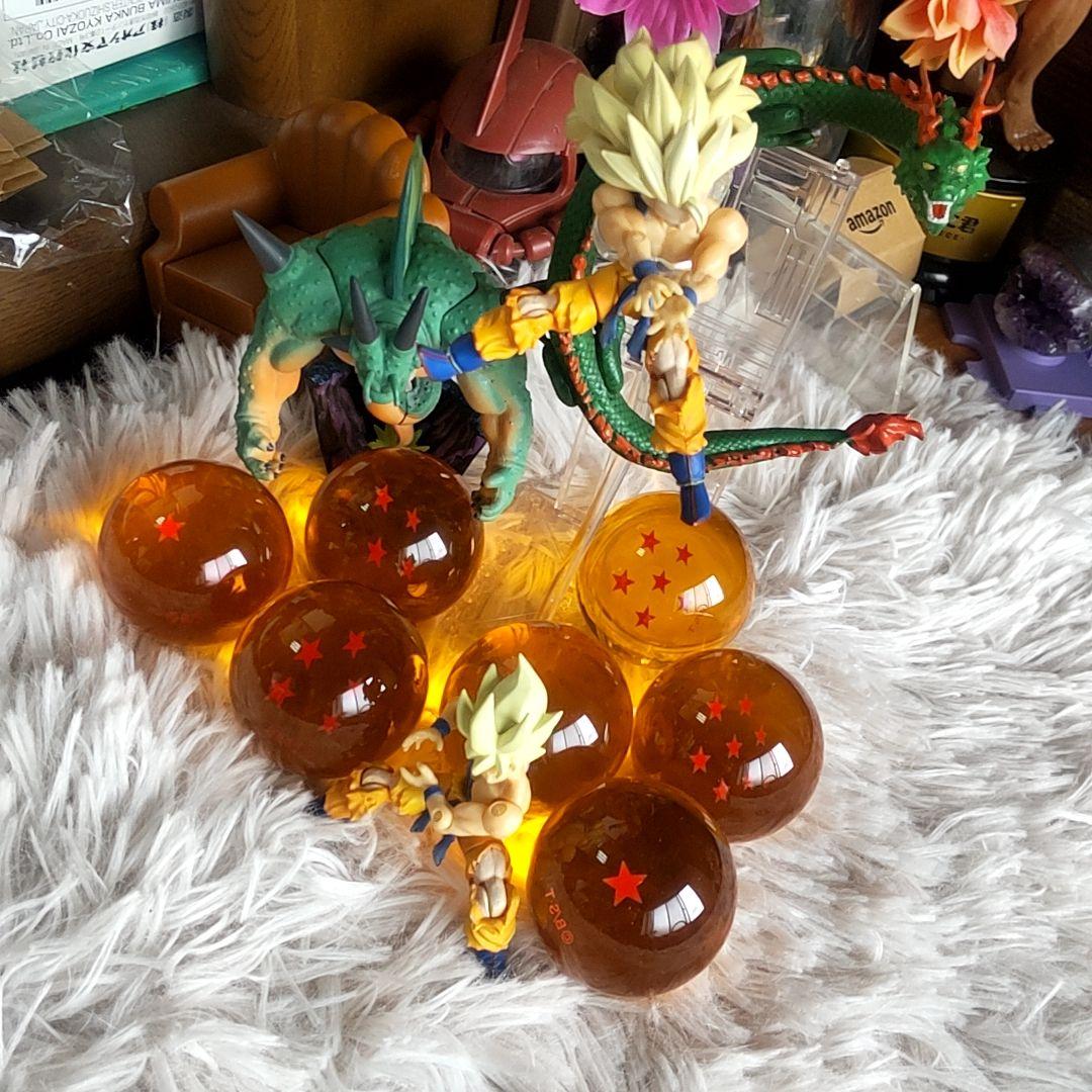 ドラゴンボールZ 悟空 超サイヤ人 3 掌動 アクリルドラゴンボール7つ 神龍風