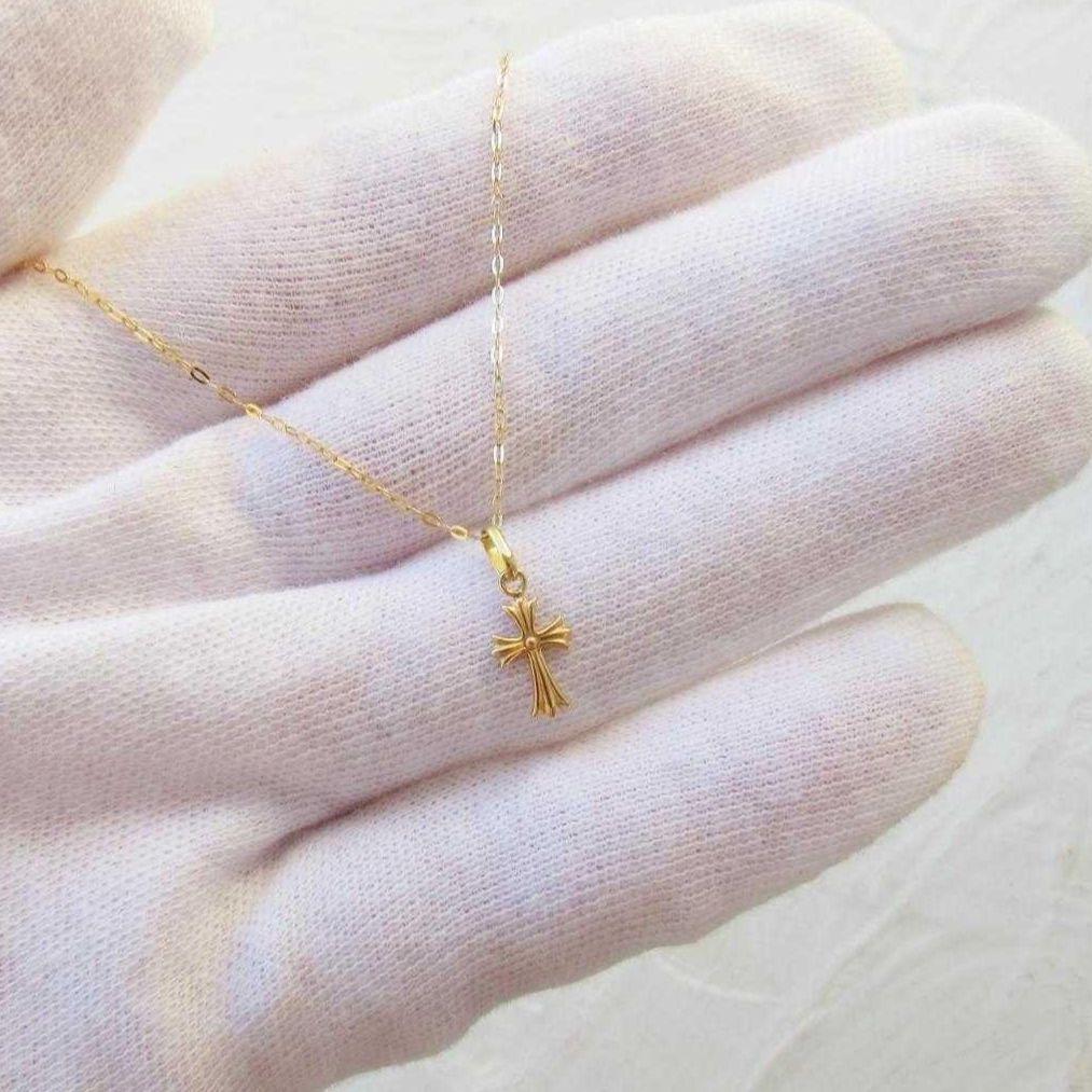 新品 Ｋ18 ネックレス クロス 18K クロストップ ネックレス 十字架