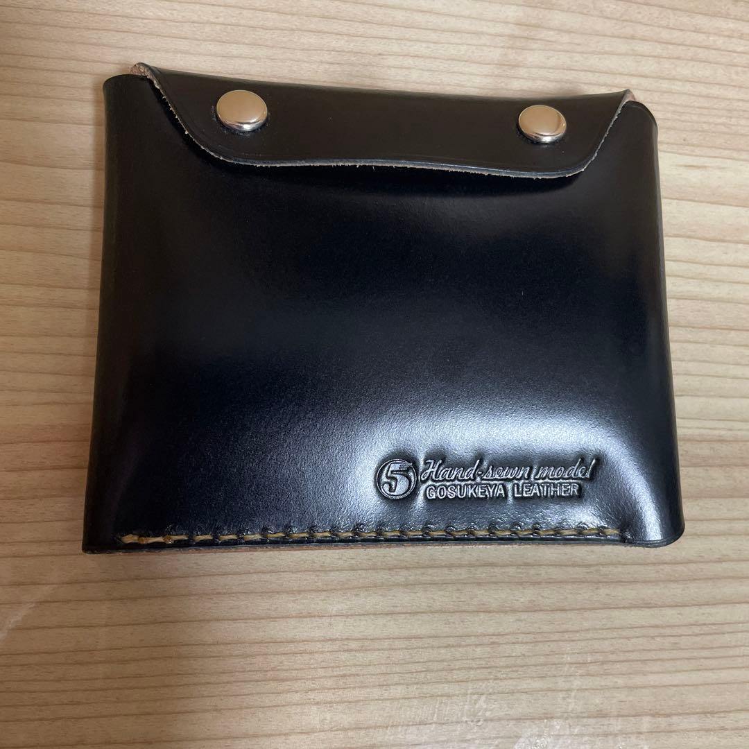 五助屋レザー　ライダースミニウォレット改 手縫い　ブライドルレザー