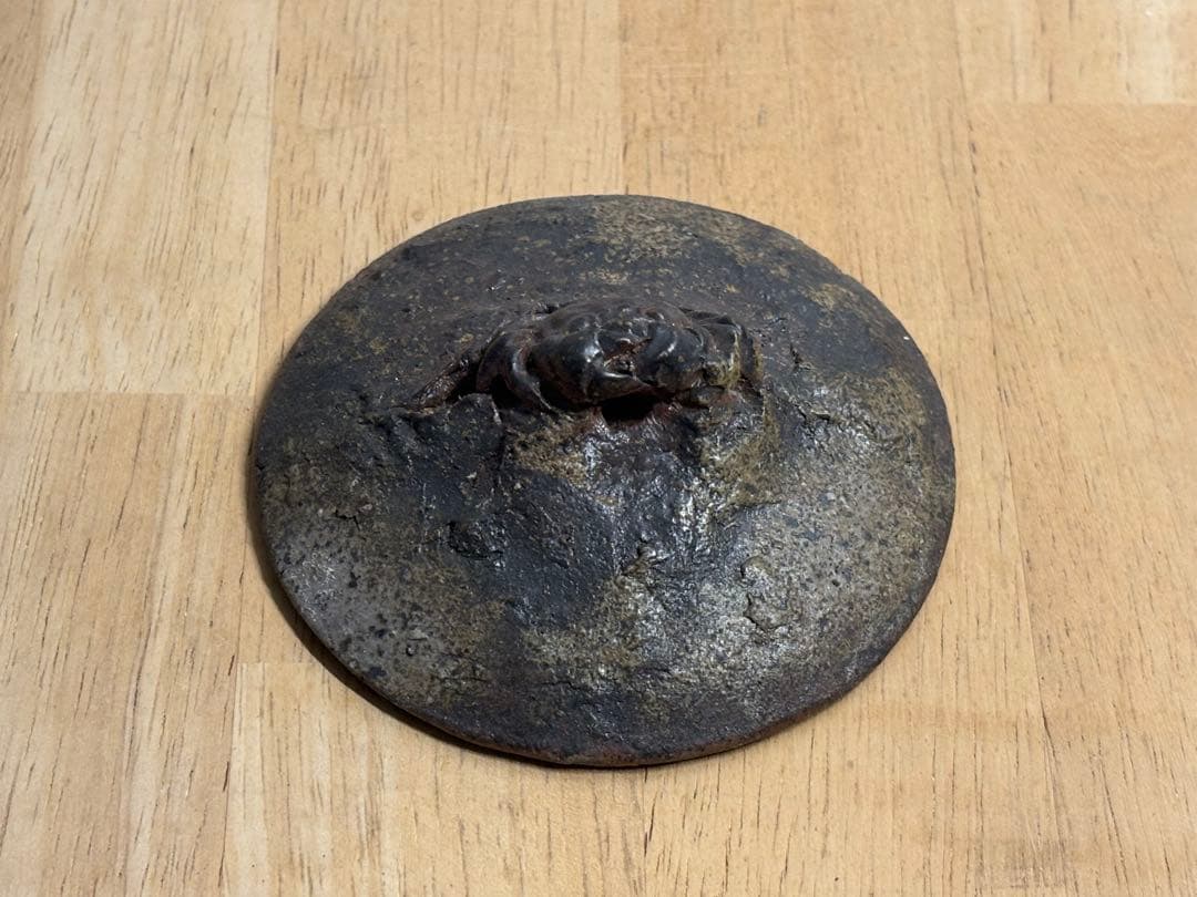 70.備前焼 宝瓶 登り窯 蟹 かに カニ 手びねり 急須