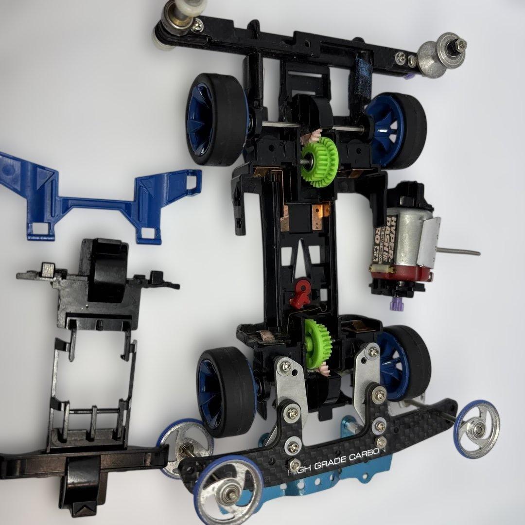 即購入可 ミニ四駆 MSシャーシ 井桁 フラットマシン 改造完成済 ベルダーガ