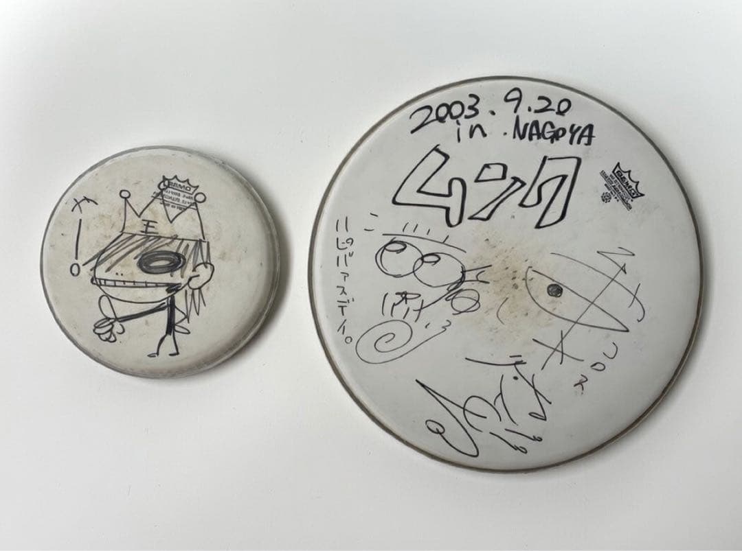 超貴重 MUCC ムック メンバー全員サイン入り SATOち本人使用ドラムヘッド