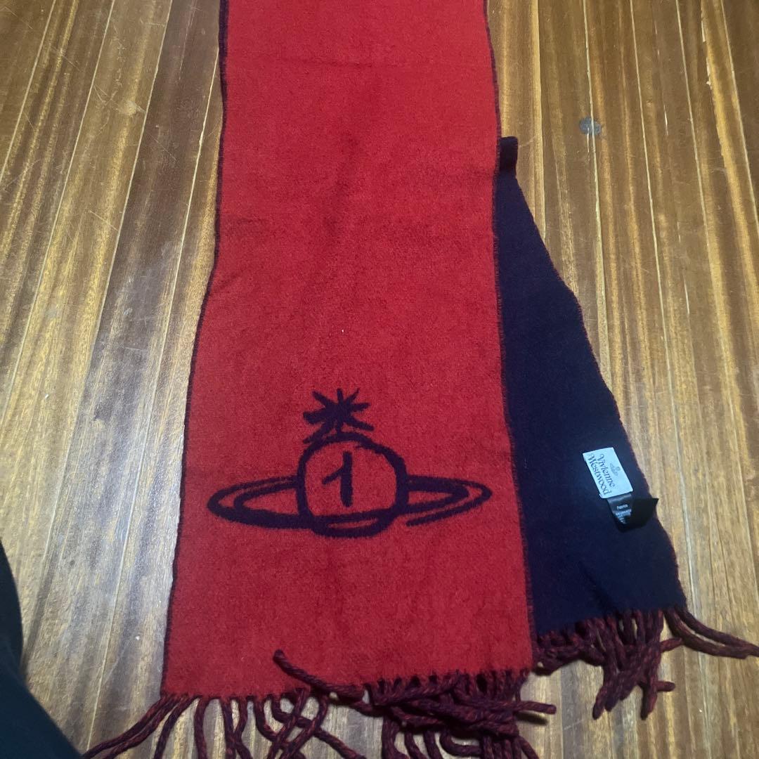 Vivienne Westwood ウールマフラー 赤紺