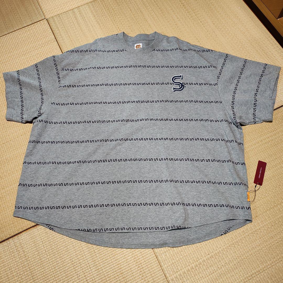 【新品】SEE SEE SUPER BIG ROUND BORDER TEE 灰