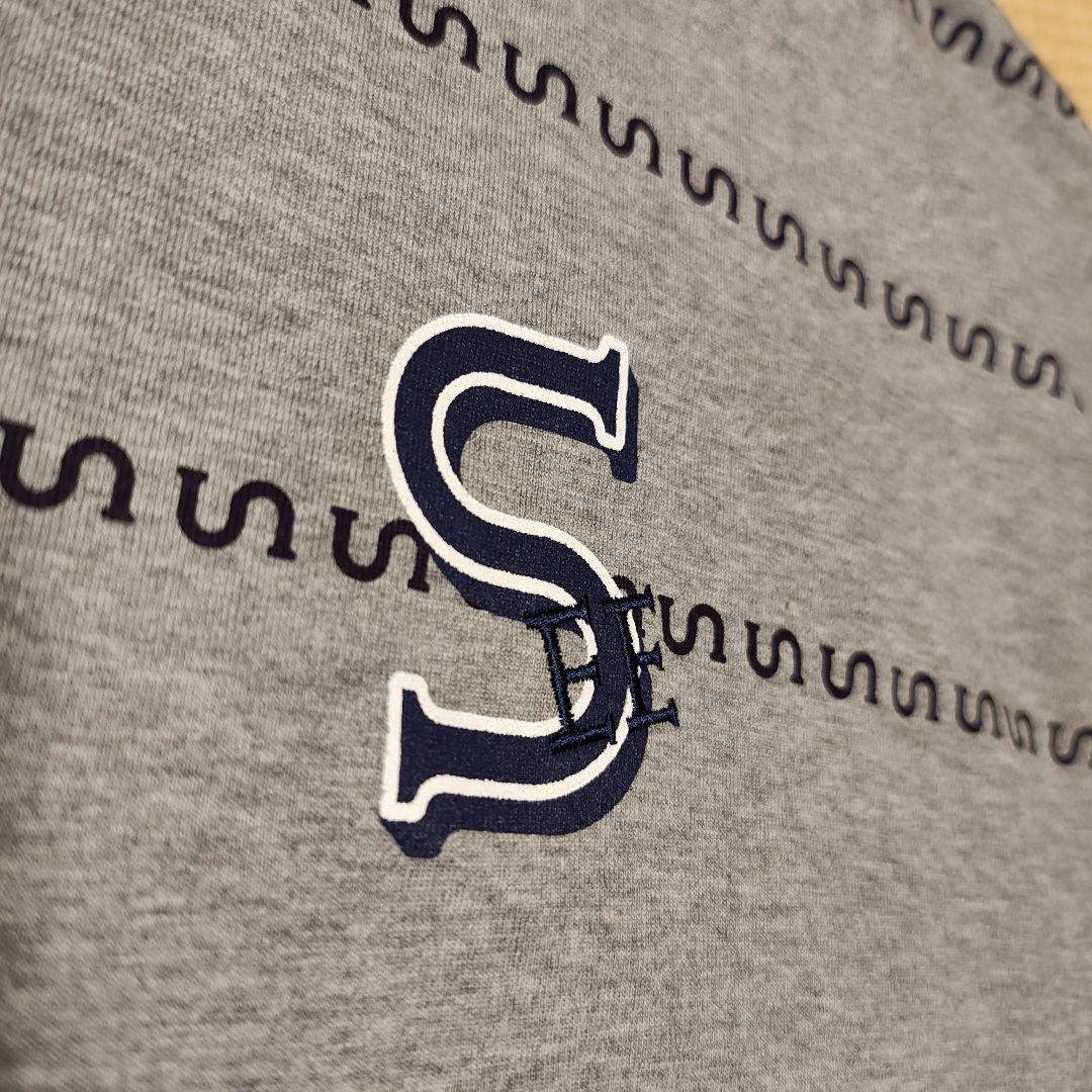 【新品】SEE SEE SUPER BIG ROUND BORDER TEE 灰