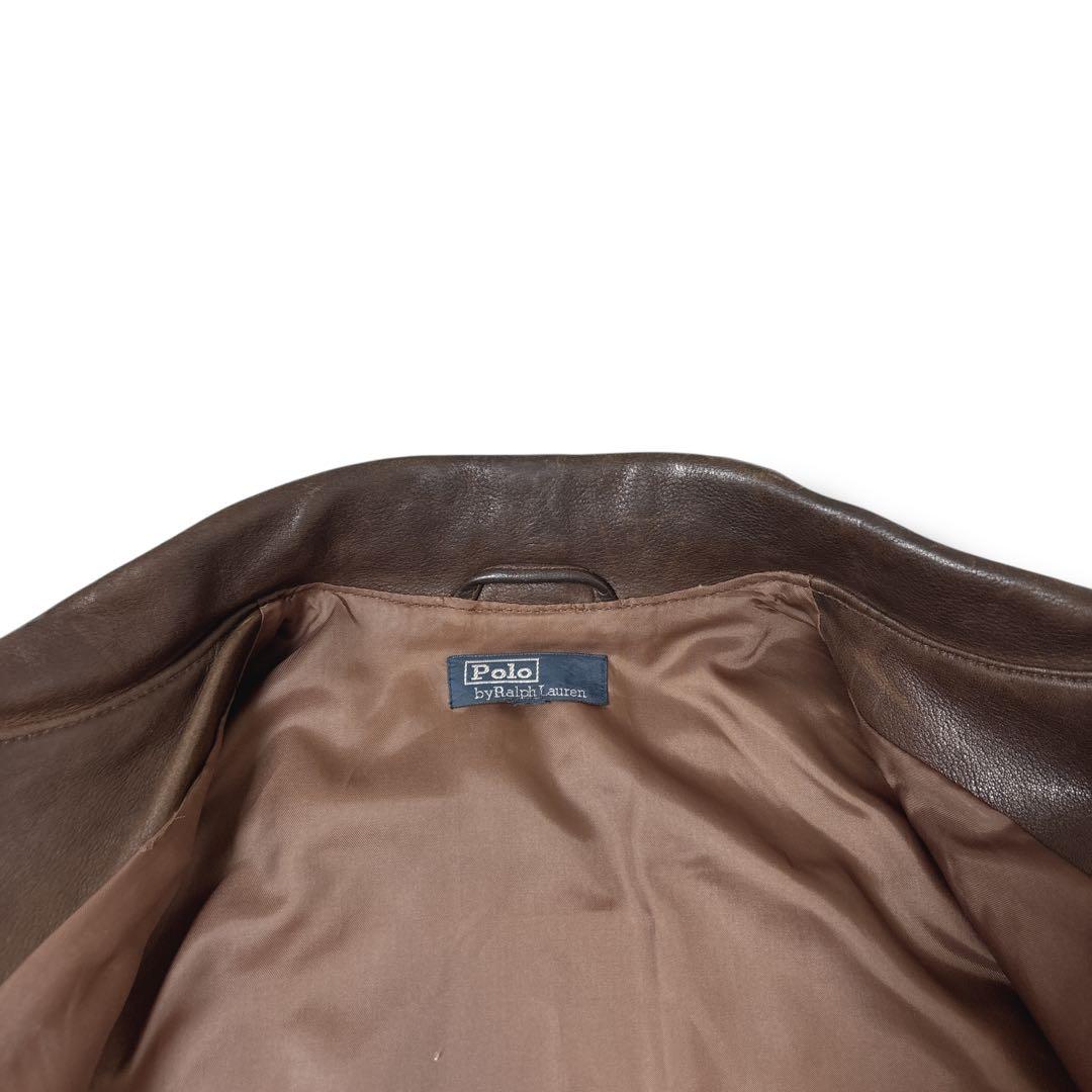 マ*ゆ様 90s ラルフローレン　a2 フライトジャケット　ブラウン　雰囲気抜群