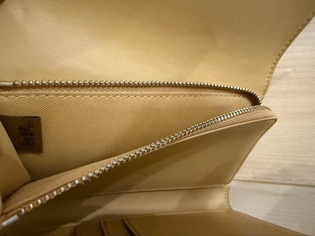 COACHコーチ三つ折り財布イエロー黄色ウォレット