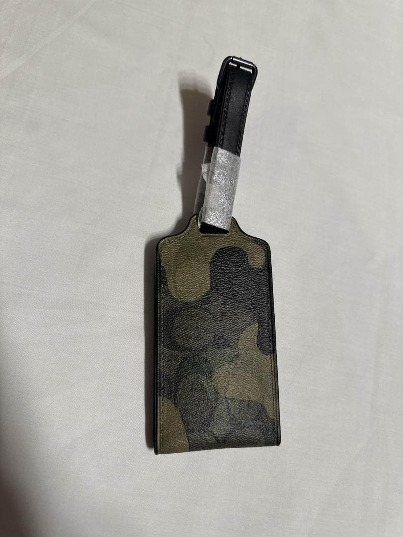 コーチ COACH ネームタグ ラゲッジタグ グリーンマルチ