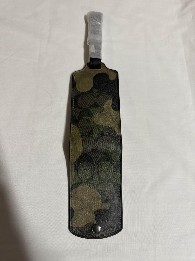 コーチ COACH ネームタグ ラゲッジタグ グリーンマルチ