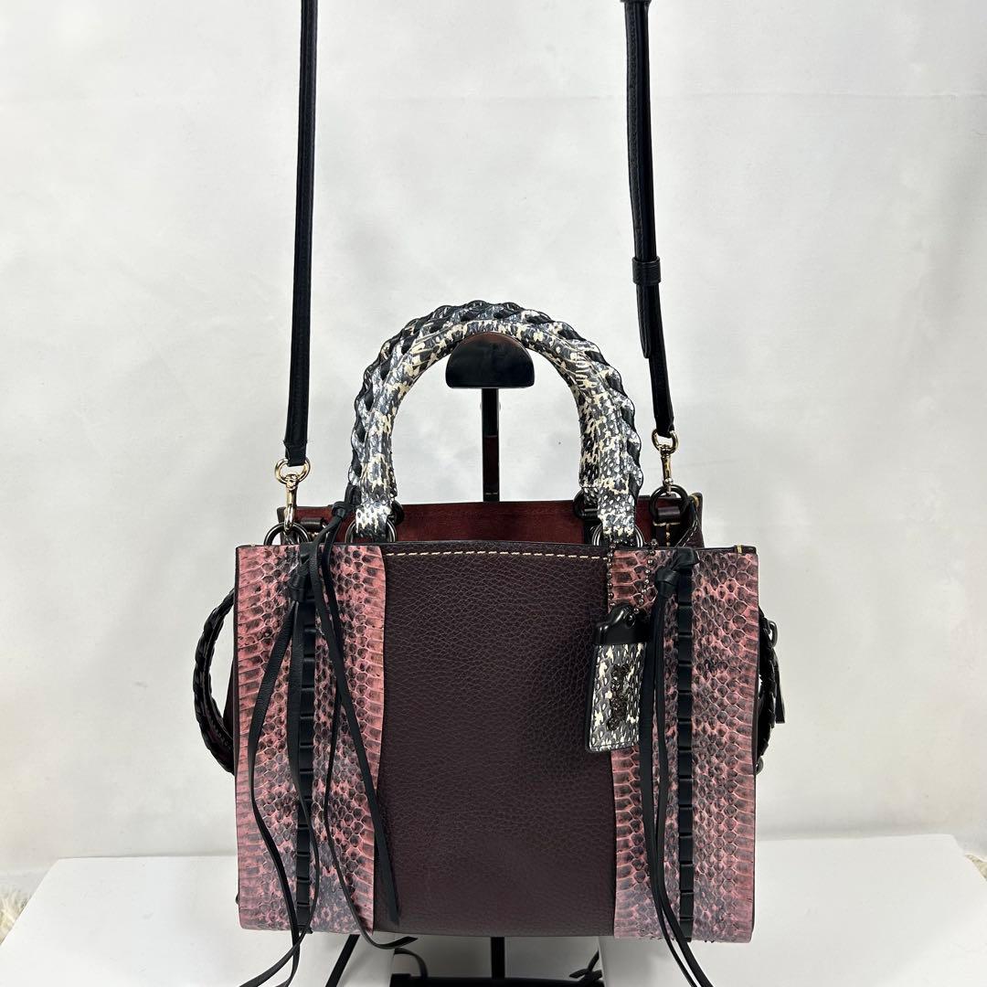 バッグ Rare Coach Rogue 25 Python Leather Bag