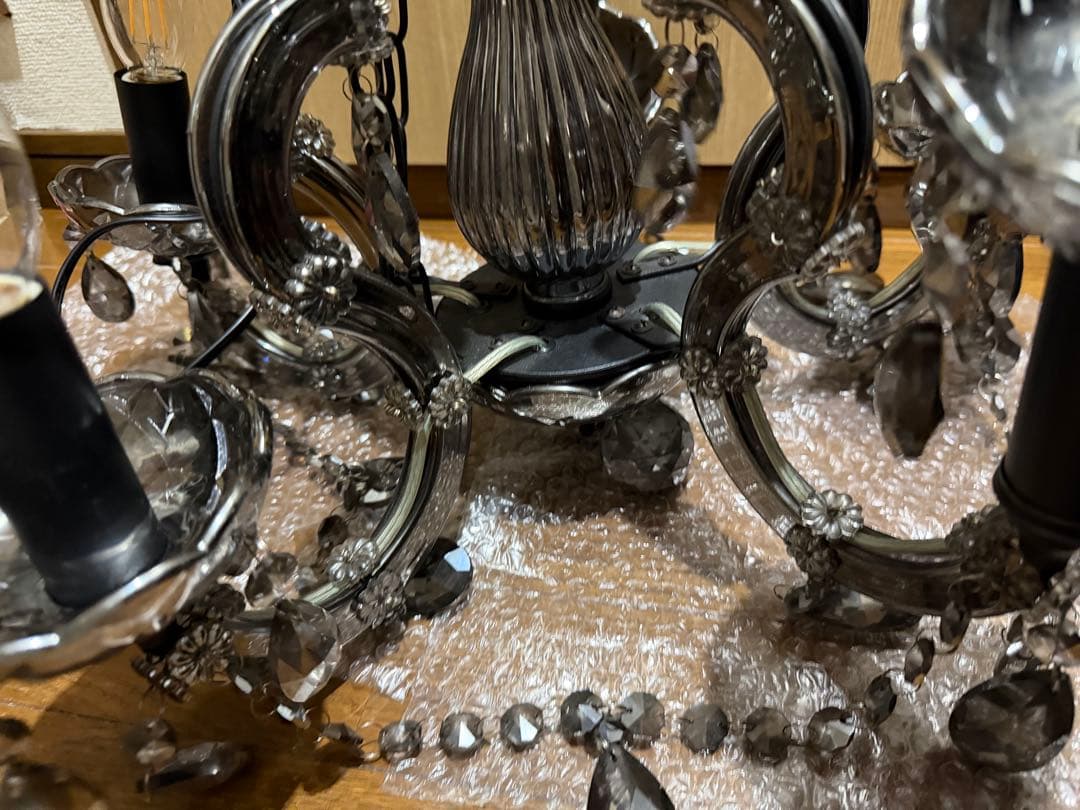 クリスタルシャンデリア 5灯 電球付き