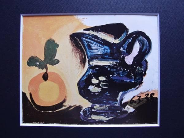 パブロ・ピカソ、静物５、希少限定画集より、新品額装付