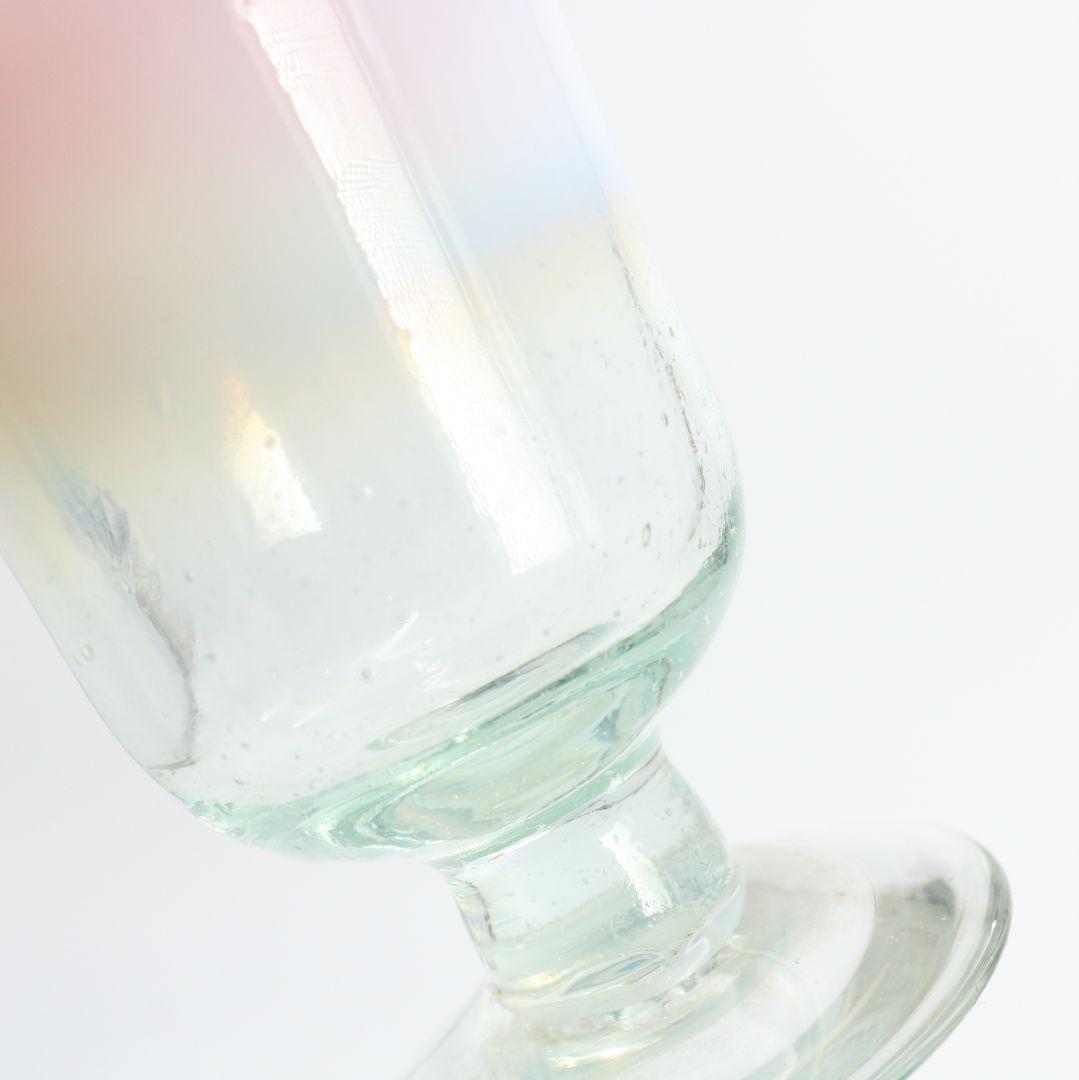 大正ガラス 乳白色 アイスクリーム 氷 コップ ラッパ ベル形　N394　Z1