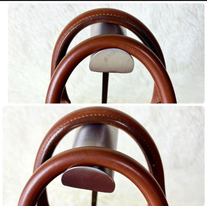 agnes b. ボストンバッグ　オールレザー　本革　茶色　鍵付き