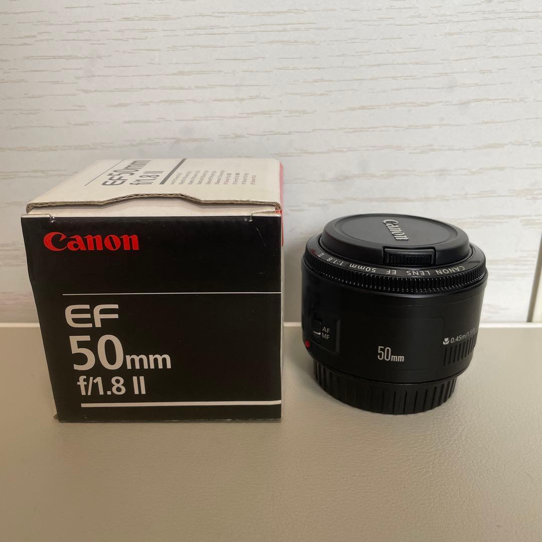 Canon EF 50mm f1.8 Ⅱ 単焦点レンズ　中古　箱付き