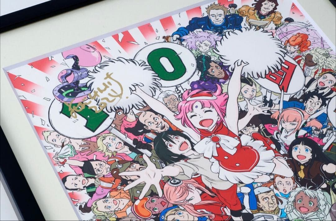 新品 Gのレコンギスタ 吉田健一直筆サイン入り10周年記念イラスト 額装アート