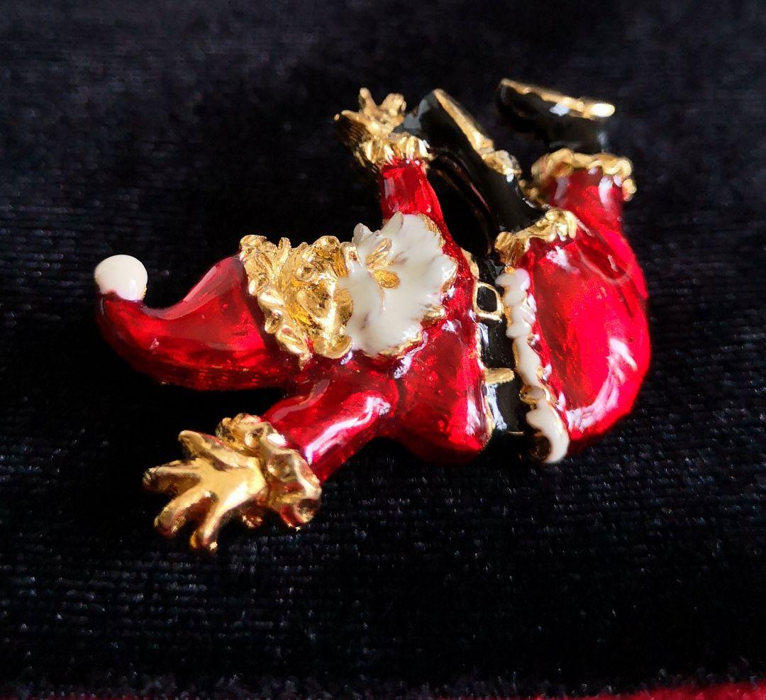 イタリア ヴィンテージ ブローチ GIOVANNI サンタクロース 398