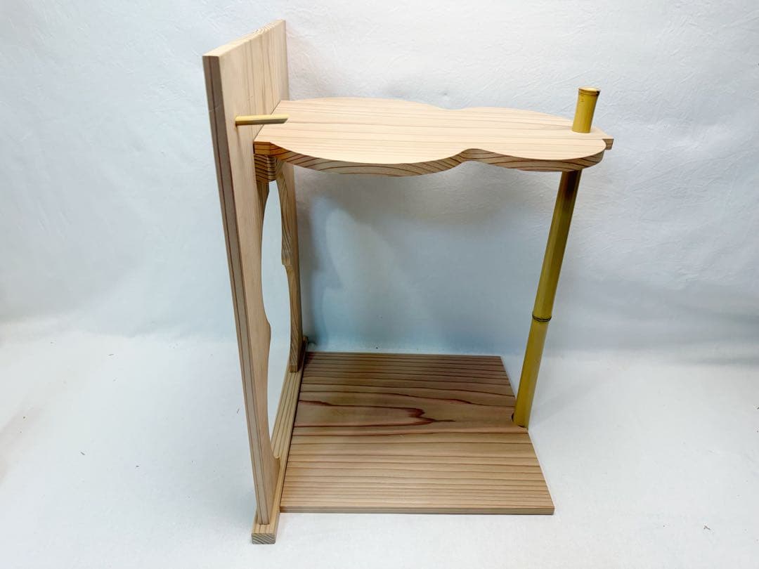 未使用 茶道具 奥村 峯春作 淡々斎好 瓢棚 組み立式 保護シート付 元箱